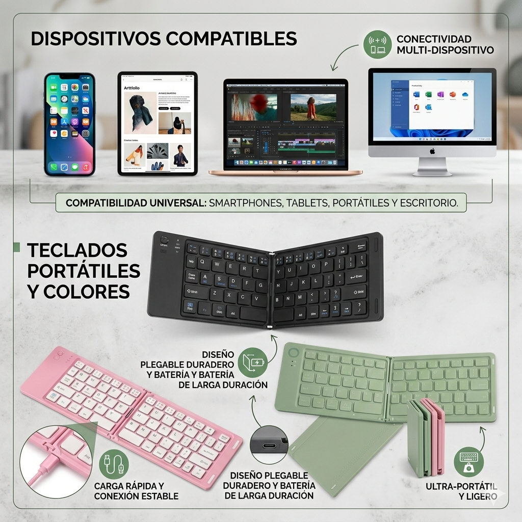 Teclado plegable Bluetooth